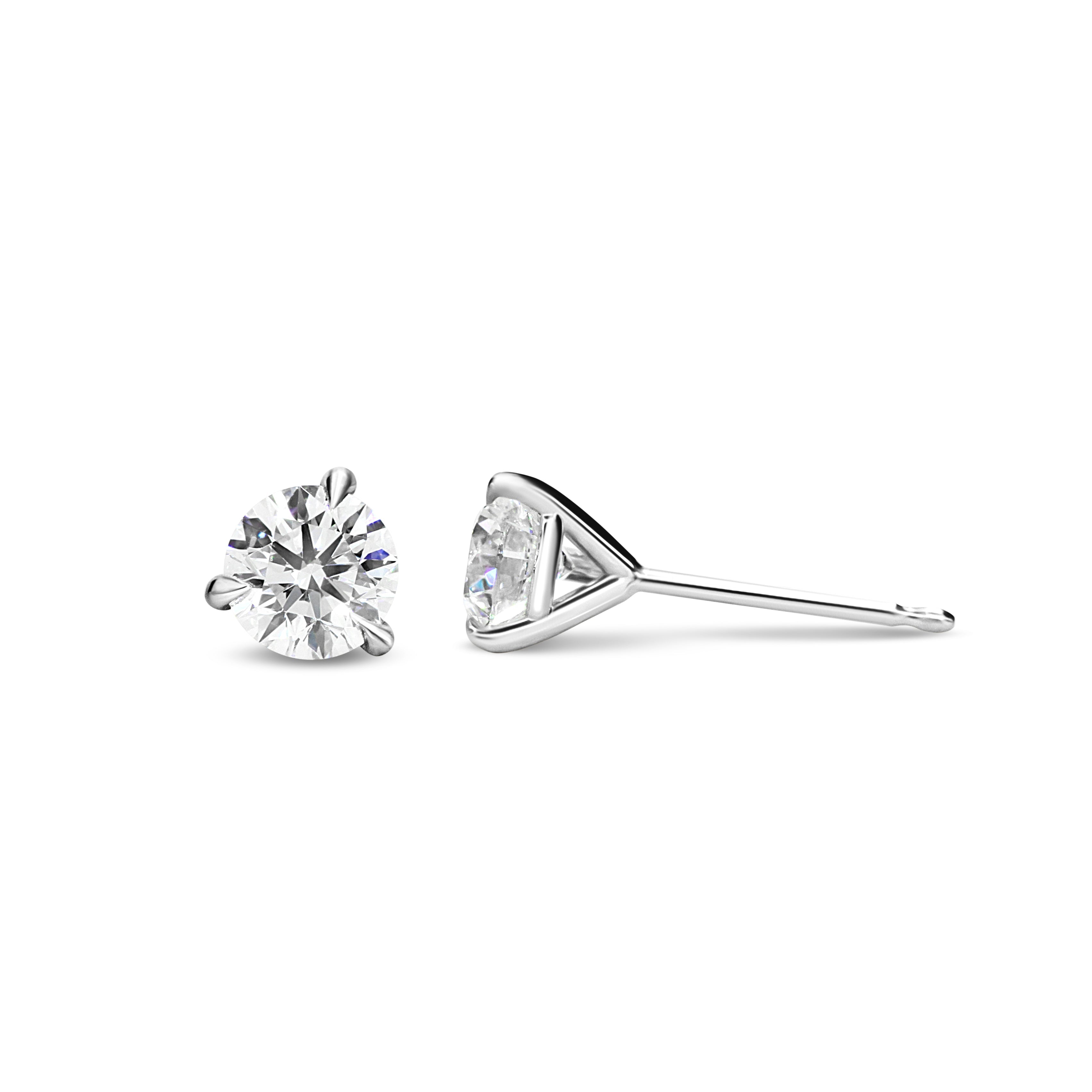 Trinity Brilliance Diamond Stud Earrings