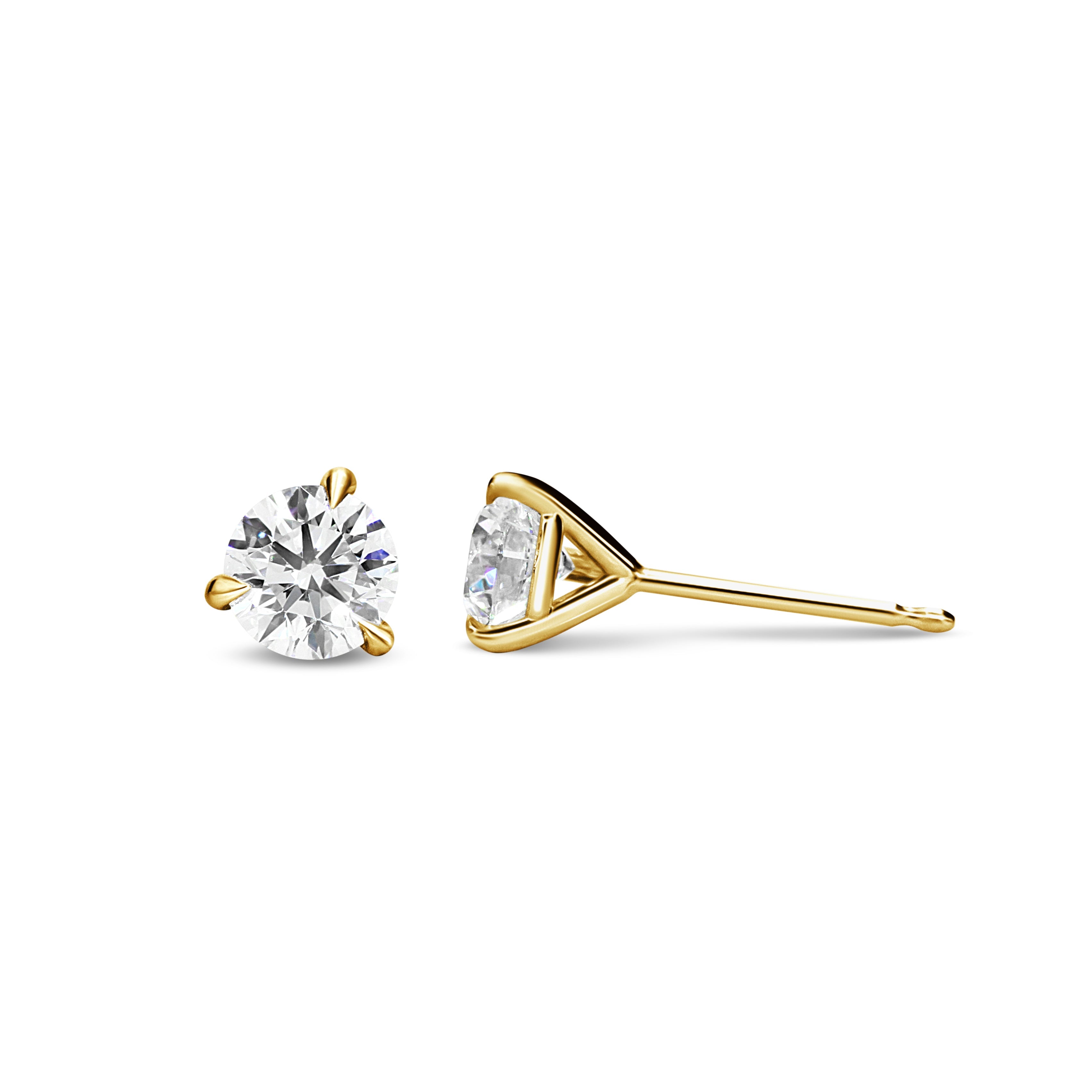 Trinity Brilliance Diamond Stud Earrings