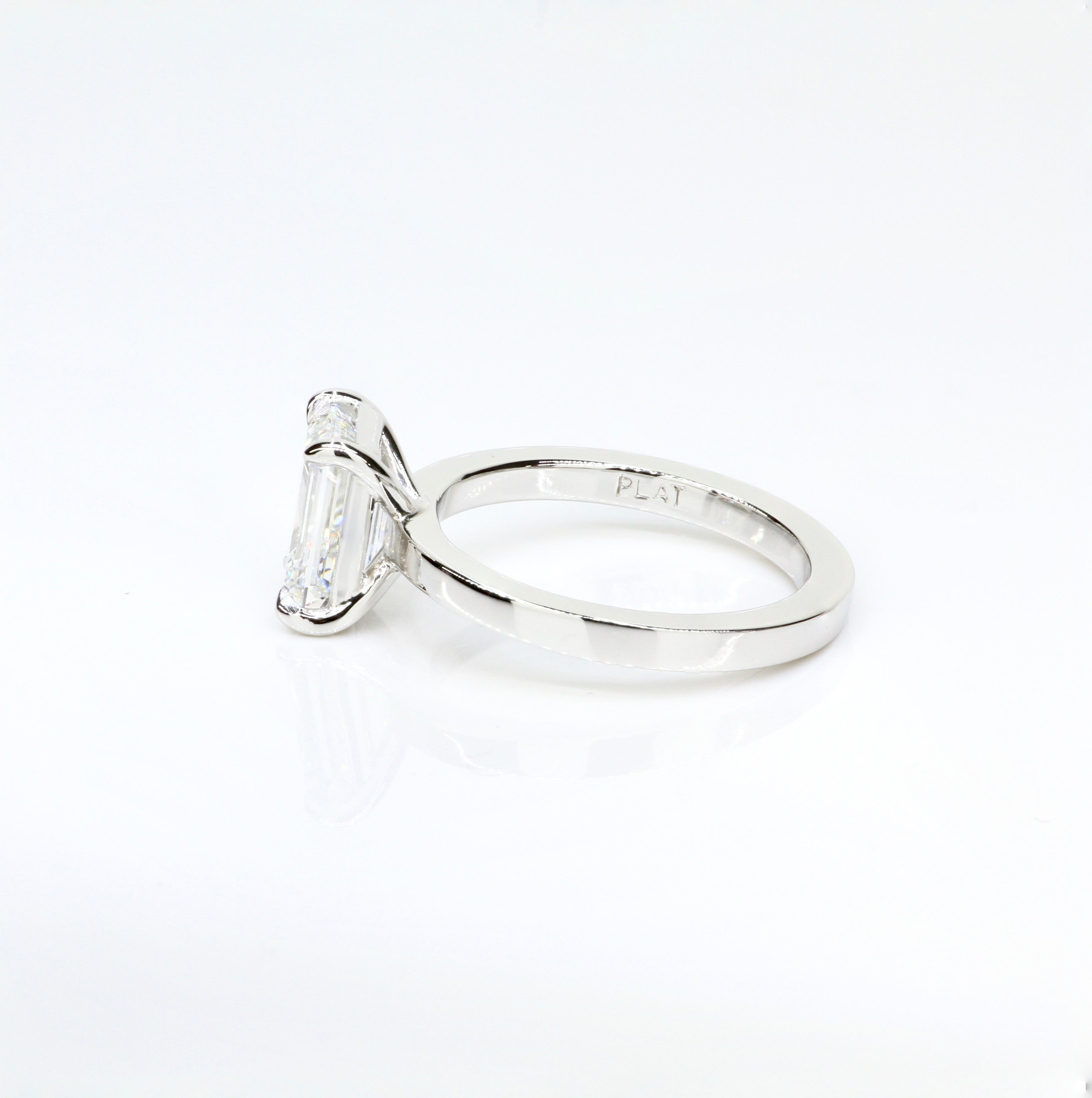 Heritage Classic Emerald Cut Solitaire Engagement Ring