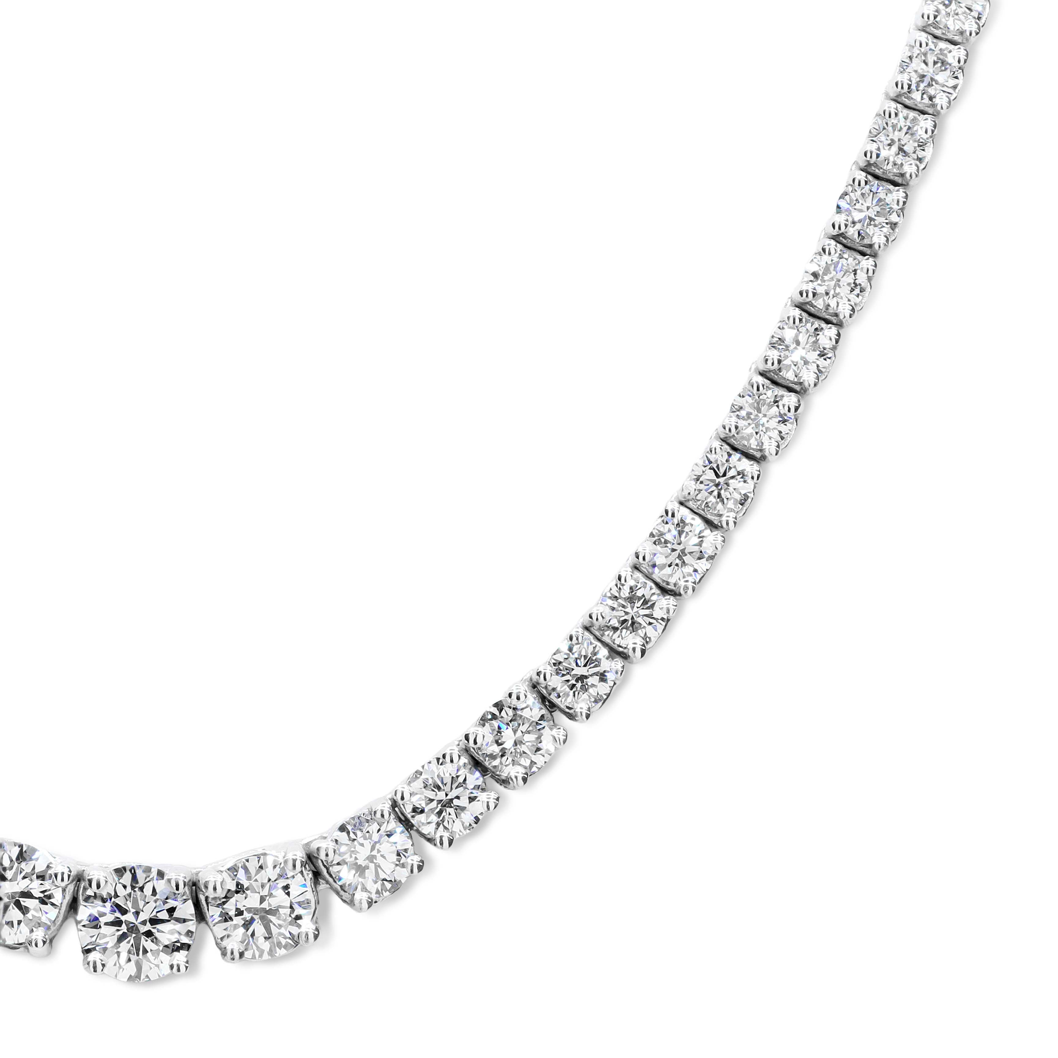 Diamond Graduating Tennis Necklace