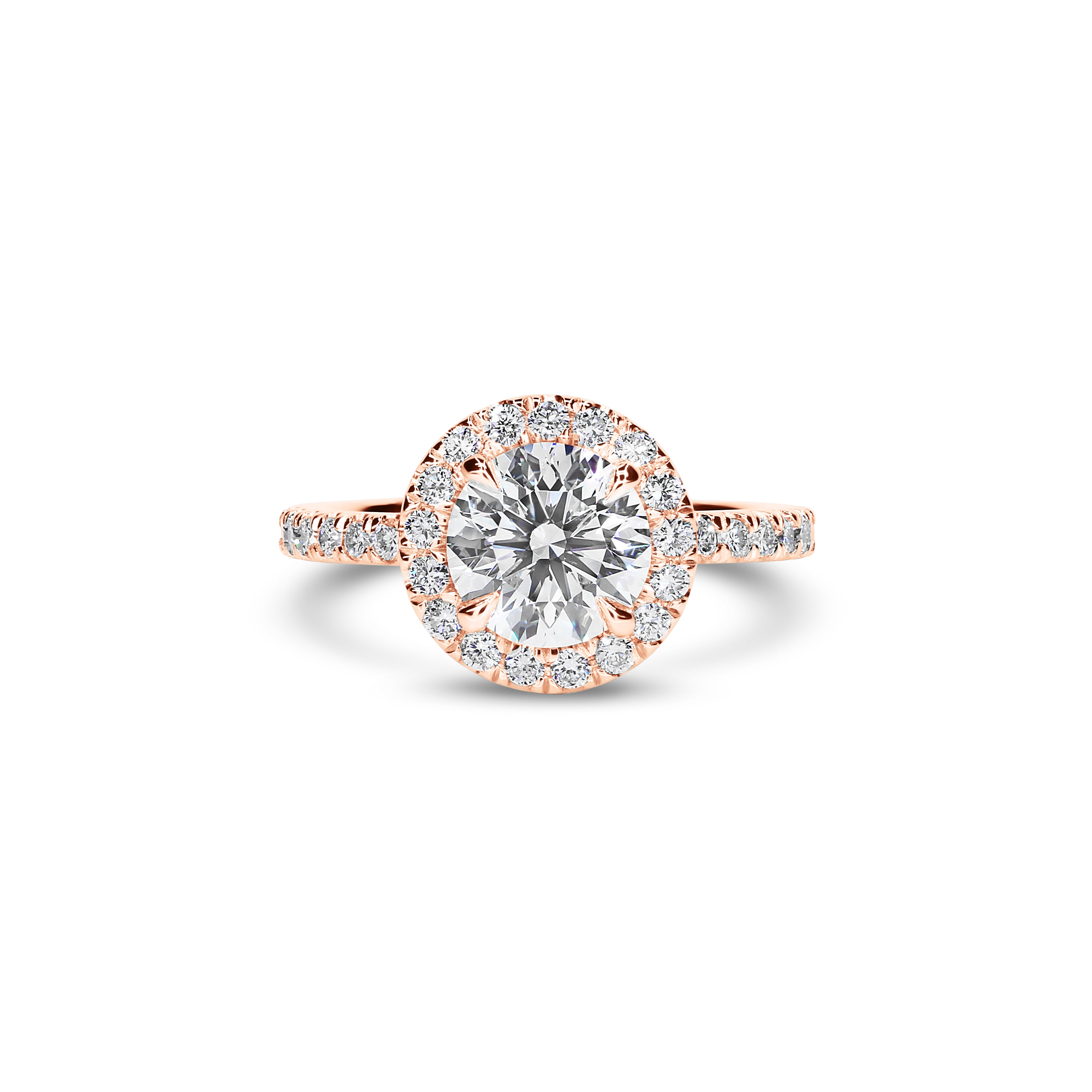 Luminous Halo Round Engagement Ring