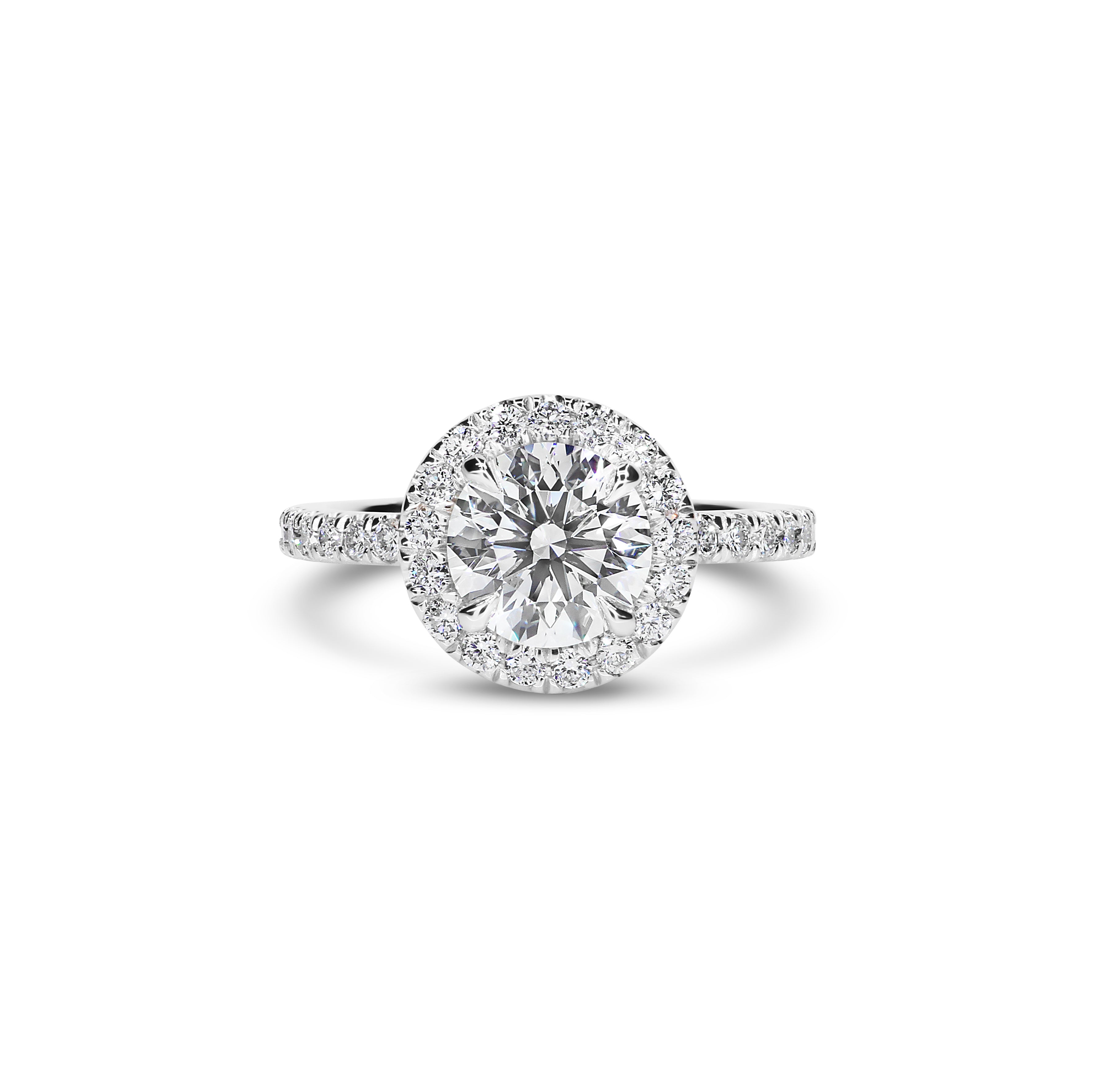Luminous Halo Round Engagement Ring