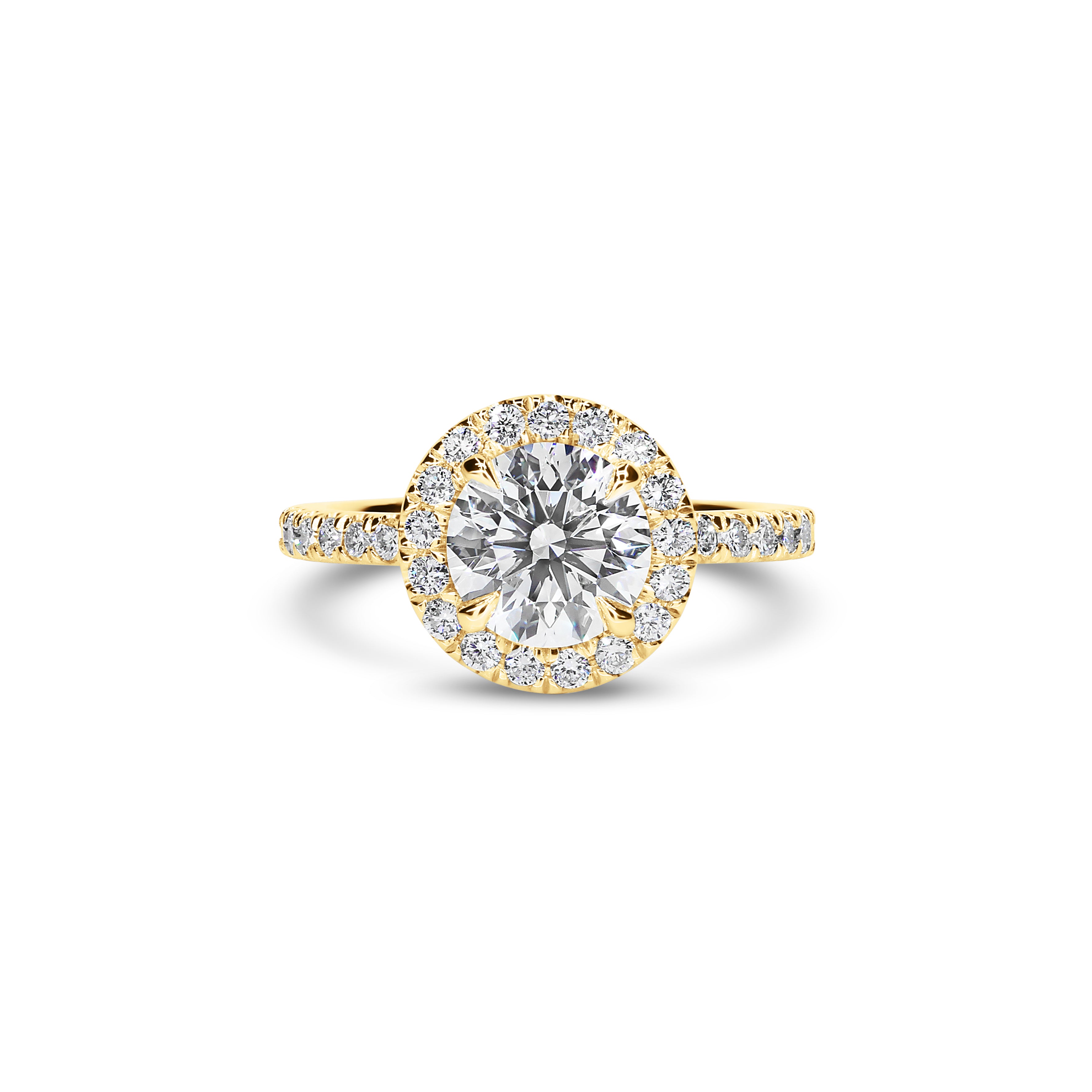 Luminous Halo Round Engagement Ring