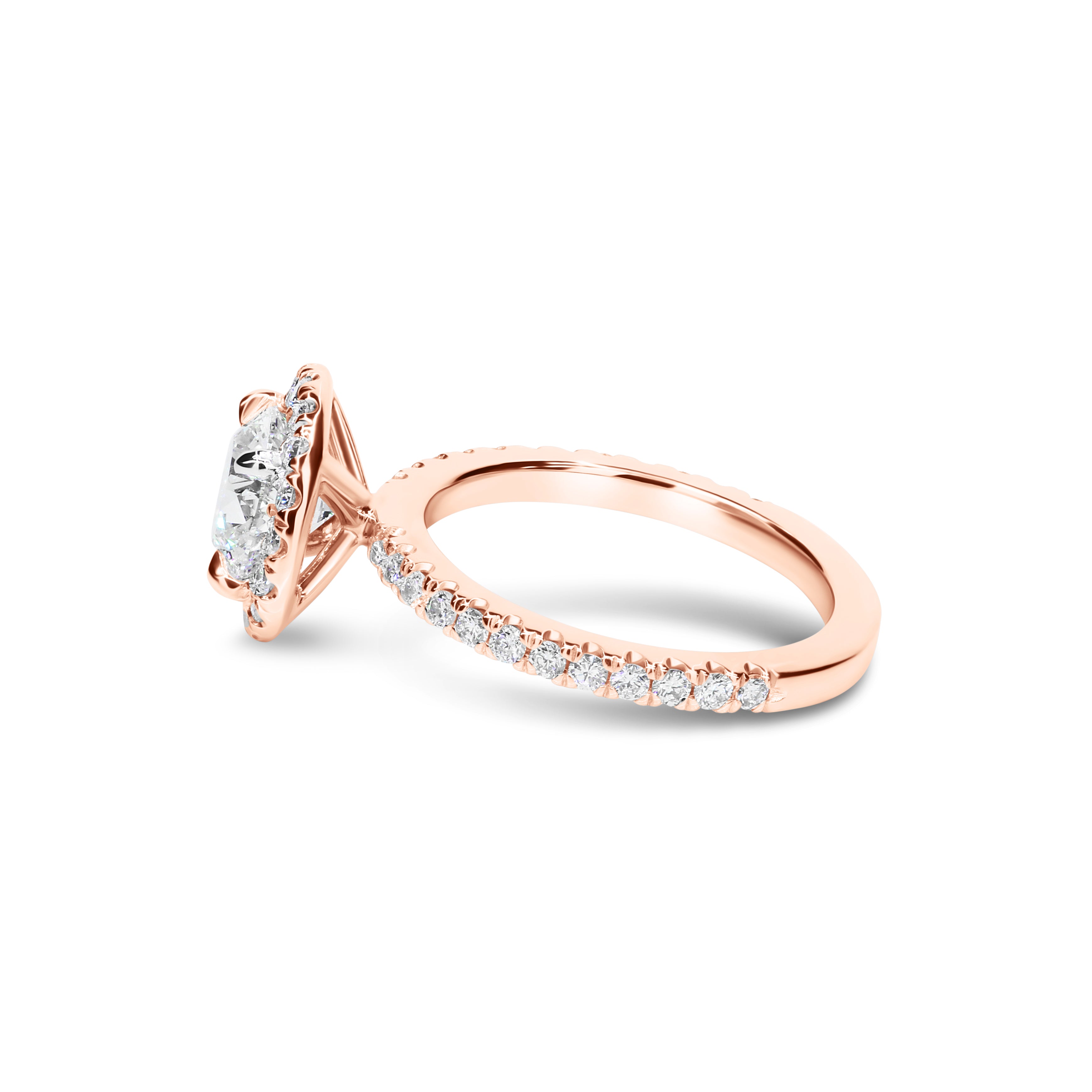 Luminous Halo Round Engagement Ring