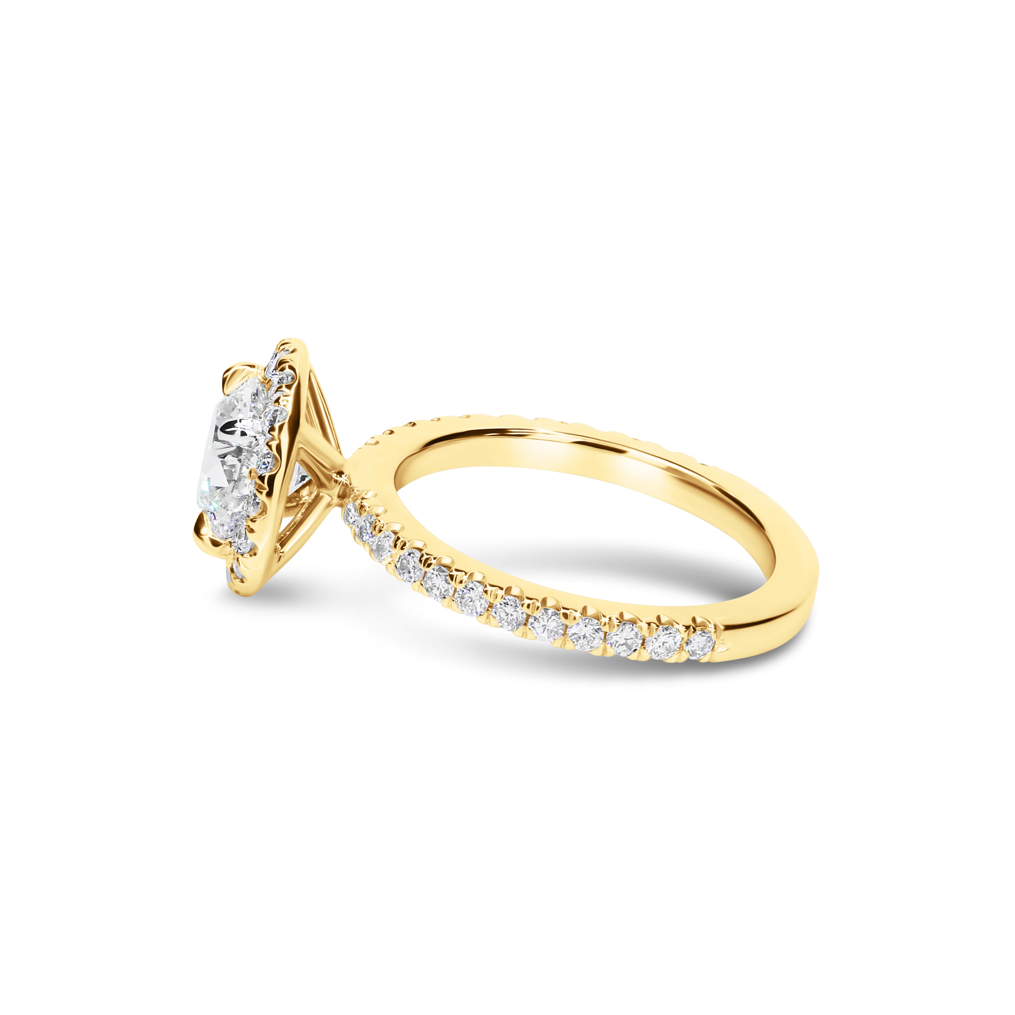 Luminous Halo Round Engagement Ring