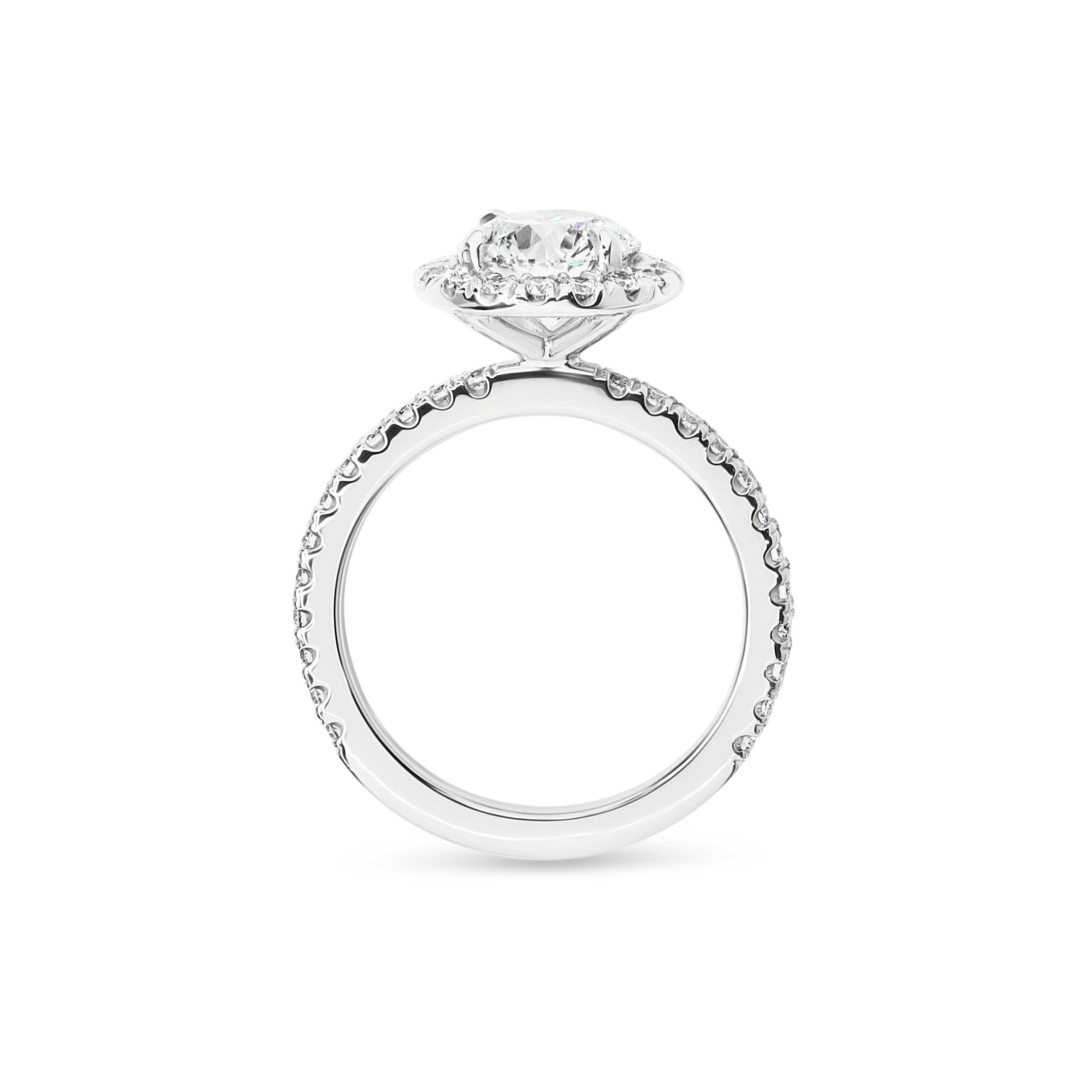 Luminous Halo Round Engagement Ring