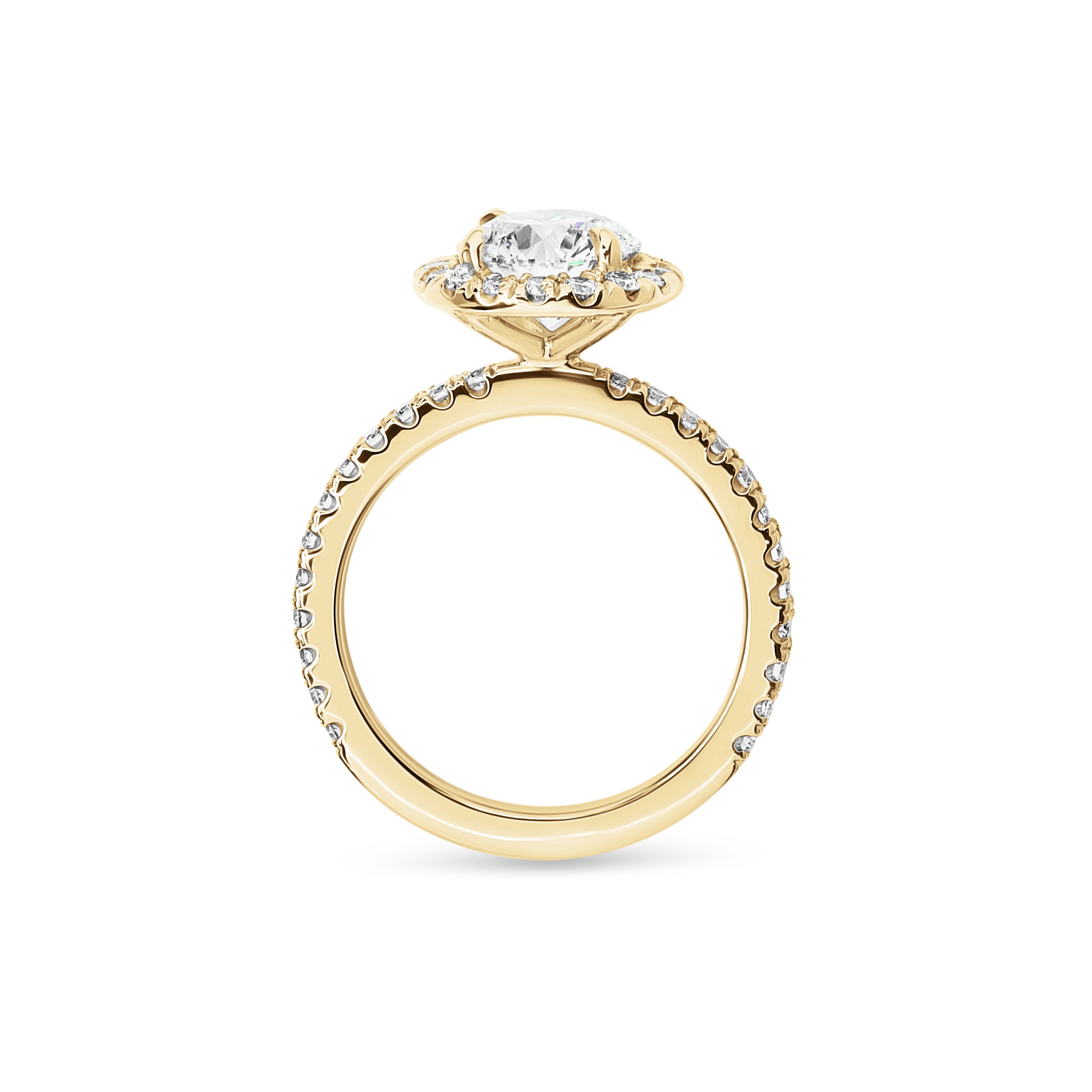 Luminous Halo Round Engagement Ring
