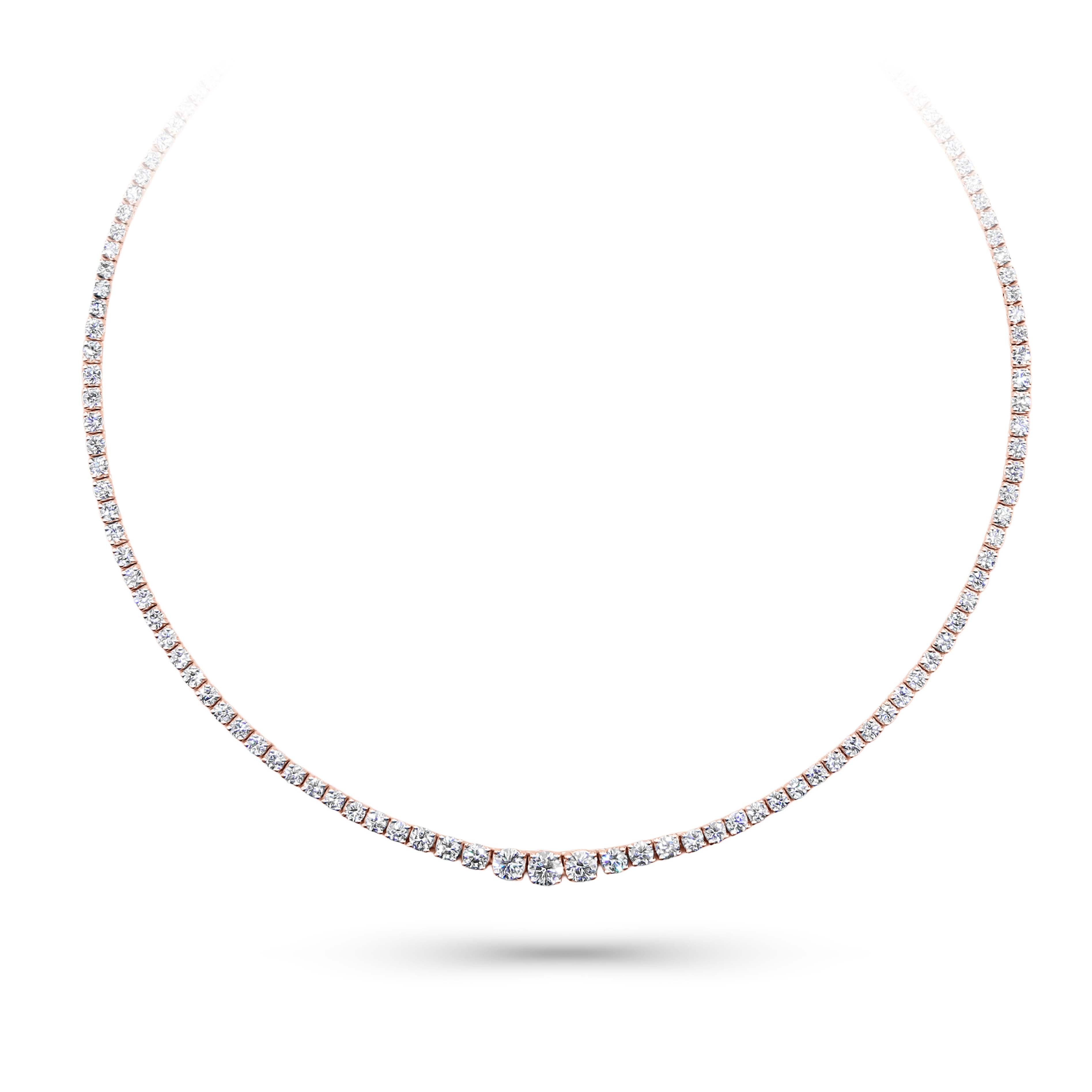 Diamond Graduating Tennis Necklace