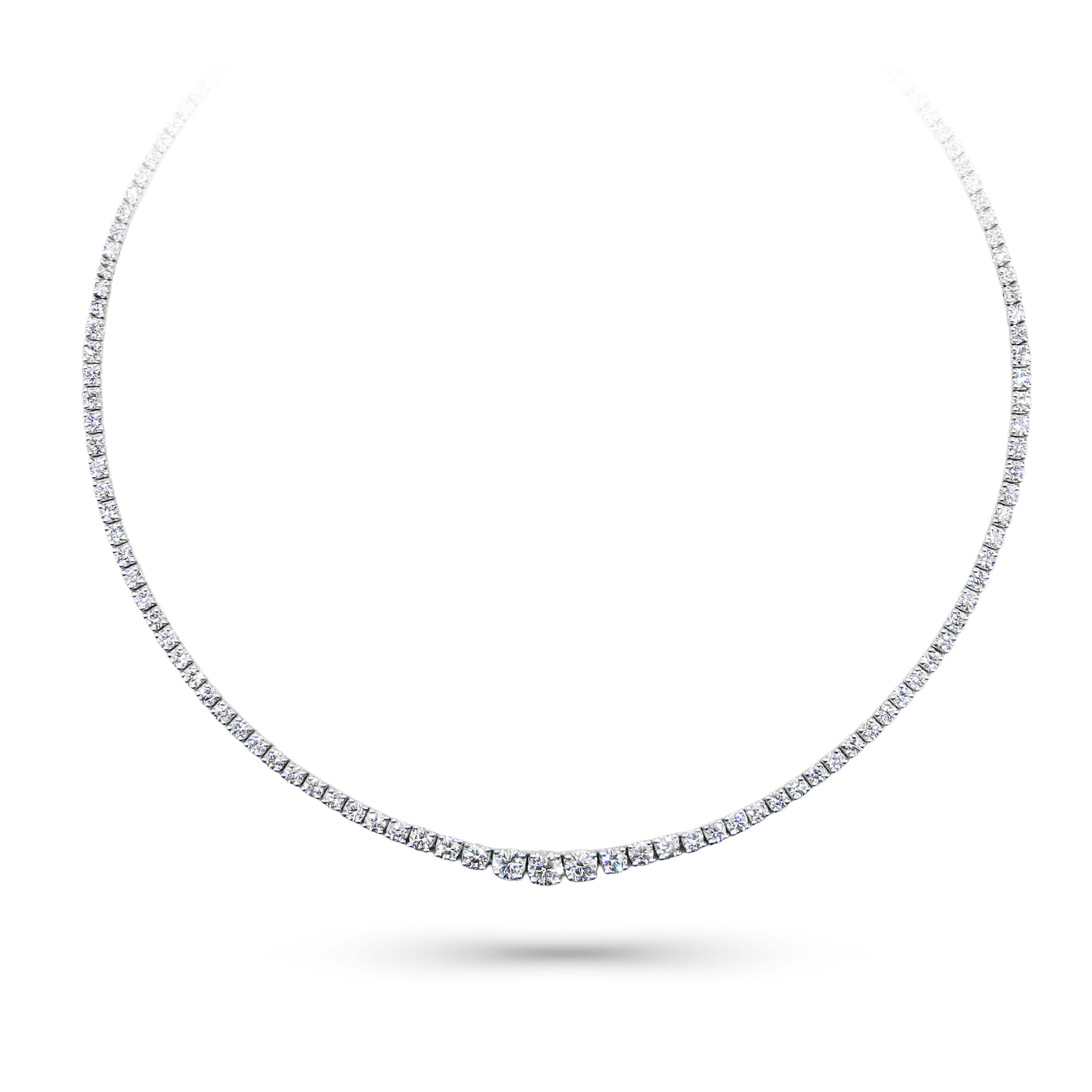 Diamond Graduating Tennis Necklace